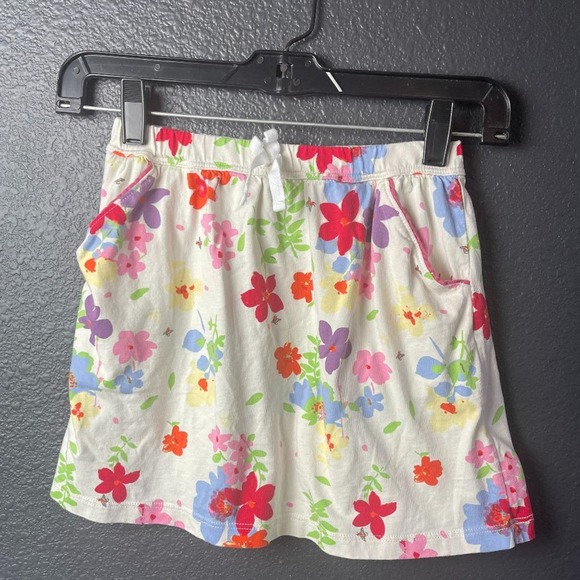 Hanna Andersson Kids Girls White Multicolor Floral Skirt Size 120cm/6-7 - Picture 3 of 7